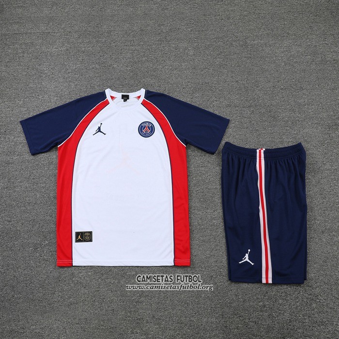 Chandal del Paris Saint-Germain Jordan Manga Corta 2022/2023 Blanco - Pantalon Corto